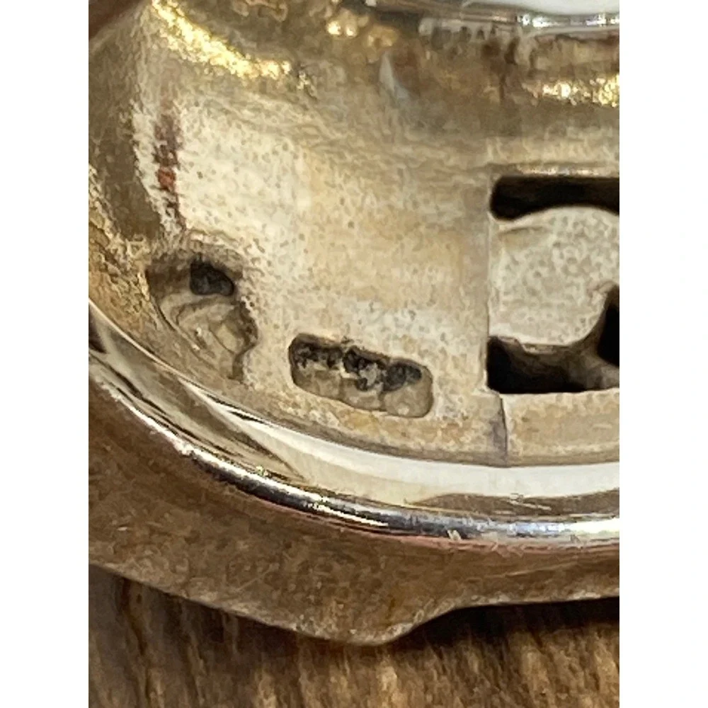 Vintage Sterling Silver 925‎ Ring with Black Onyx Stone Ornate Band
